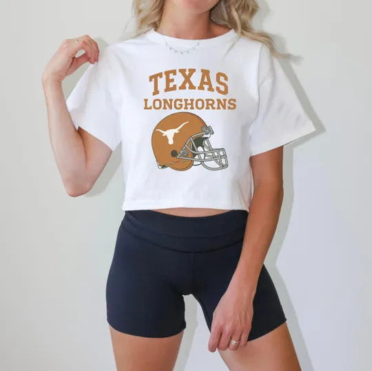 Texas Longhorns Football Crop Top, University Of Texas