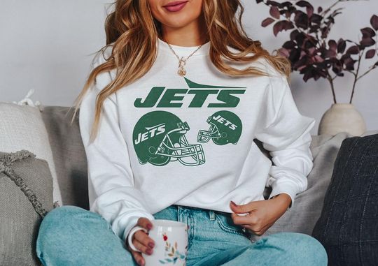 New York Jets Sweatshirt,NYC Sweatshirt, Oversized Sweatshirt, Vintage Sweatshirt