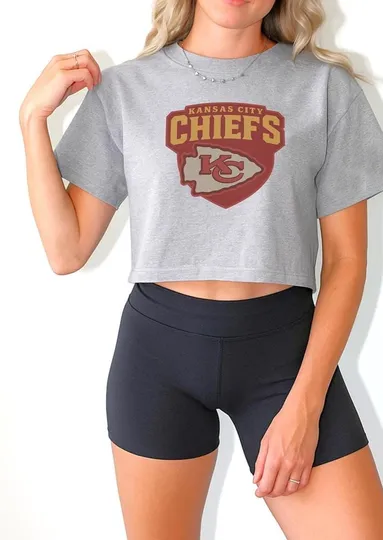 Kansas City Chiefs Crop Top, Football Shirt, Game Day Top, Sports Apparel