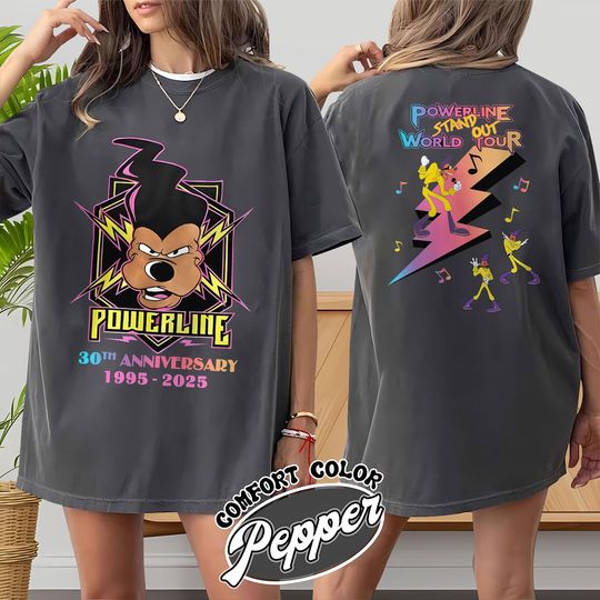 Powerline Goofy Shirt, Powerline World Tour 95 Shirt, A Goofy Movie 30Th Anniversary Shirt