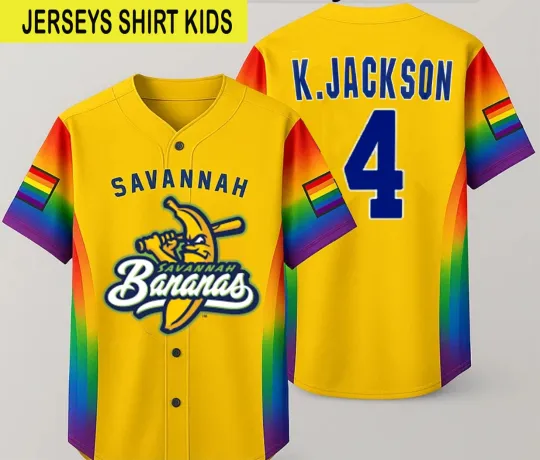 Discover Funny Savannah Bananas Jackson Baseball Jersey #4