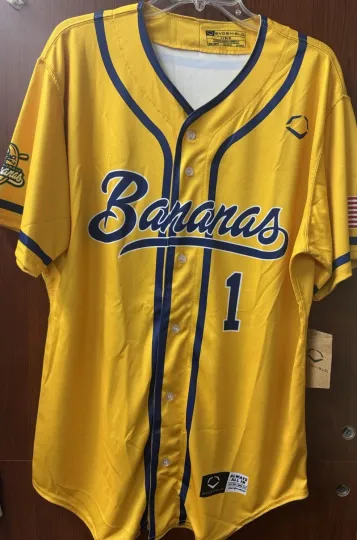 Savannah Bananas Baseball Jersey Yellow NWTS-2025