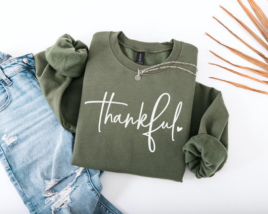 Discover Thankful Sweatshirt, Thankful Lover Sweater, Hello Thanksgiving Sweatshirt, Women Gift For Thanksgiving