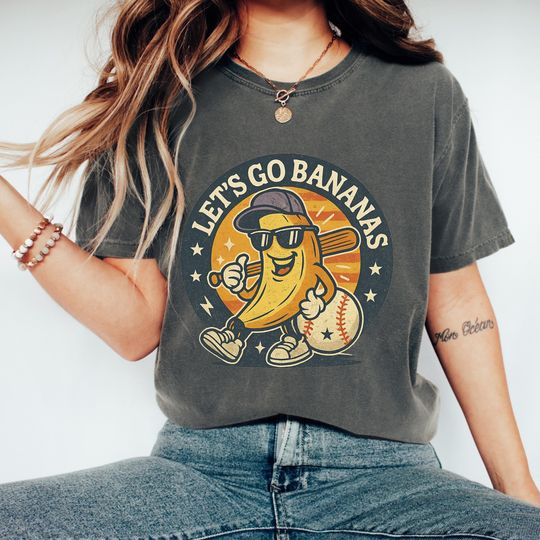 Discover Funny Banana Baseball Shirt, Sports Team Mascot Shirt,Hip Hop Banana Shirt,Funny Baseball Shirt,Baseball Gift, Kids Tshirt, Baseball Lover