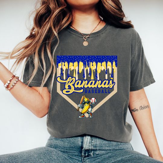 Discover Bananas Funny Baseball Jersey Style Shirt, Custom Gift For Sports Fans, Hoodie Long Sleeve Graphic Tee, Gift For Him Gift For Her