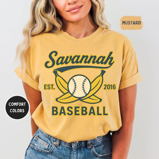 Discover Retro Savannah Baseball T-shirt, Vintage Soft Tee, Unisex Shirt, Banana fan gift, Summer Sports Top