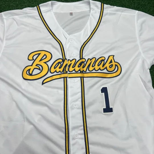 Savannah Bananas Baseball Jersey White #1 Adults