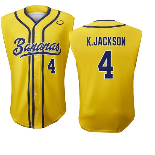 Savannah Bananas #4 Jackson Sleeveless Jersey T Shirt All