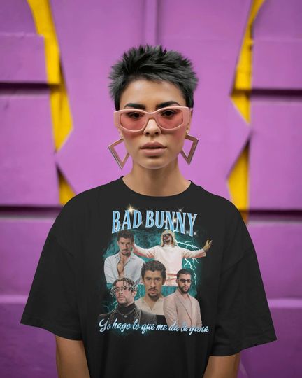 Discover Vintage Bad Bunny Graphic T-Shirt, 90s Retro Music Tee