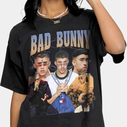 Discover Vintage Bad Bunny Unisex T-Shirt Retro Bad Bunny Classic Bad Bunny Fans Gift