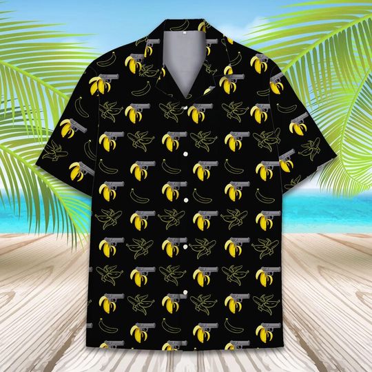Funny Banana Tactical Hawaiian Shirt Men Women Youth