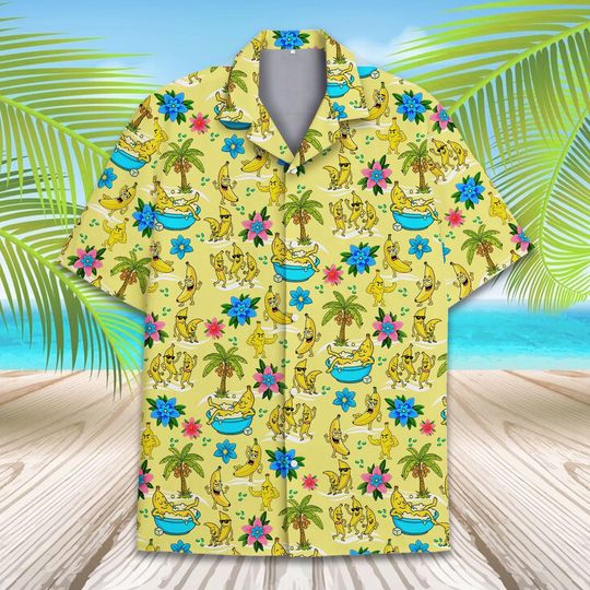 Funny Banana Hawaiian Shirt for Men Women Youth