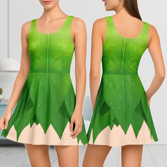 Tinkerbell Skater Dress, Disney Peter Pan Costume, Disney Women Dress, Tinker Bell Dress, Peter Pan Disneyland Outfit, Halloween Dress