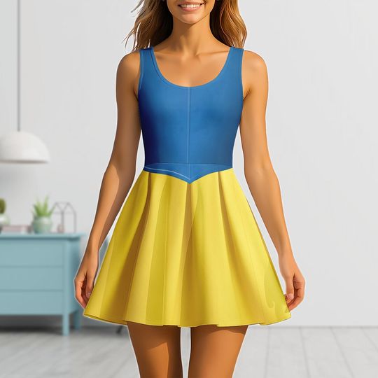 Snow White Costume Skater Dress, Snow White Women Dress, Disneybound Princess Outfit, Disney Women Skater Dress, Gift For Her
