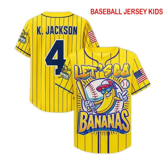 Discover Savannah Bananas Let's Go Bananas Jersey kids 2025