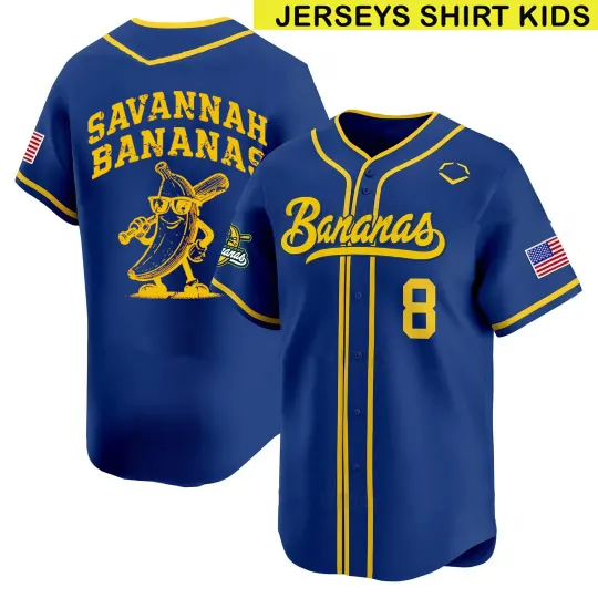 Discover New Hot Collection AOP Savannah Bananas Jersey kids