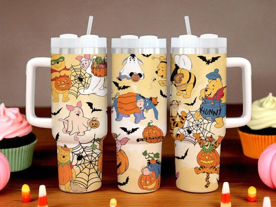 Personalized Halloween Winnie the Pooh Tumbler