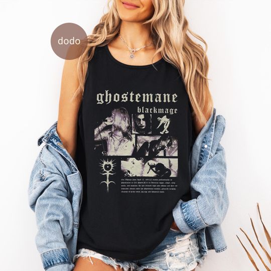 Discover Premium Ghostemane Tank Top - Rap Music Top - Blackmage Album - Ghostemane Album Shirt - Ghostemane Merch - Unisex Rapper Clothing