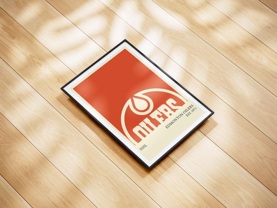 Discover Edmonton Oilers NHL Poster - Personalized Hockey Wall Art Print, Gift for NHL Fans, Vintage Sports Decor for Home, Office or Man Cave