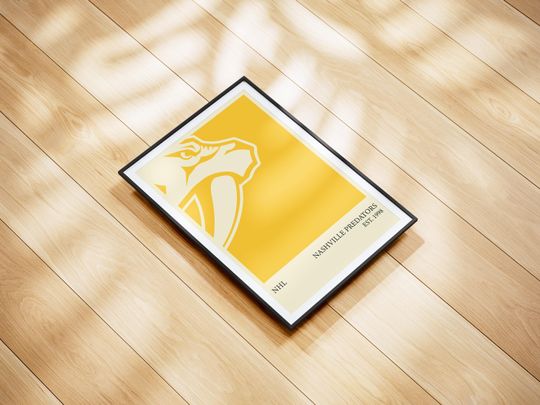 Discover Nashville Predators NHL Poster - Personalized Hockey Wall Art Print, Gift for NHL Fans, Vintage Sports Decor for Home, Office or Man Cave