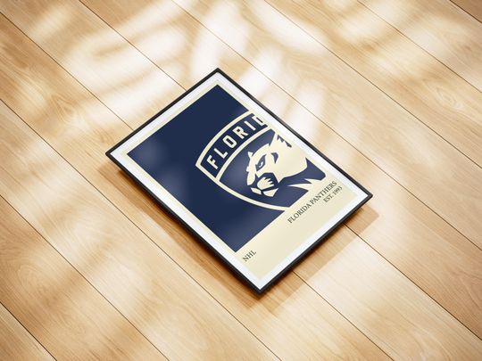 Florida Panthers NHL Poster - Personalized Hockey Wall Art Print, Gift for NHL Fans, Vintage Sports Decor for Home, Office or Man Cave