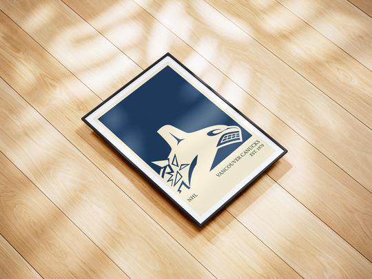 Discover Vancouver Canucks NHL Poster - Personalized Hockey Wall Art Print, Gift for NHL Fans, Vintage Sports Decor for Home, Office or Man Cave