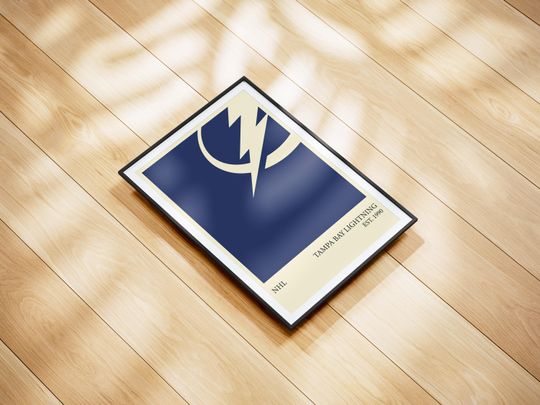 Discover Tampa Bay Lightning NHL Poster - Personalized Hockey Wall Art Print, Gift for NHL Fans, Vintage Sports Decor for Home, Office or Man Cave