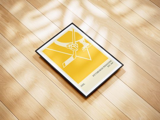 Discover Pittsburg Penguins NHL Poster - Personalized Hockey Wall Art Print, Gift for NHL Fans, Vintage Sports Decor for Home, Office or Man Cave