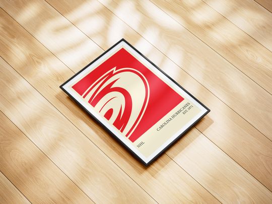 Discover Carolina Hurricanes NHL Poster - Personalized Hockey Wall Art Print, Gift for NHL Fans, Vintage Sports Decor for Home, Office or Man Cave