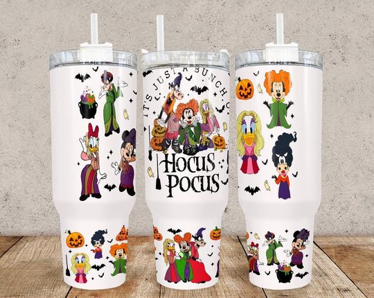 Discover Halloween Hocus Pocus Cartoon 40oz Hydro Style Tumbler t