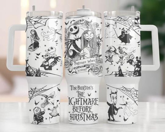 Jack Skellington Tumbler Wrap: Halloween Characters 40oz