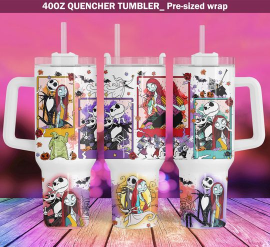 Jack Skellington Tumbler Halloween Horror 40oz Tumbler