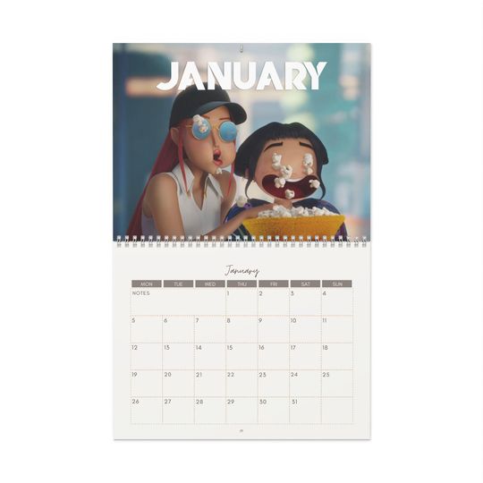 Kpop Demon Hunters 2026 Wall Calendar | Saja Boys | KDH | Huntrix | Kpop | Gift | 2026 | Christmas Gift