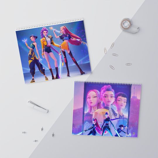 K-pop demon hunters Wall Calendars (2025), Monthly Kpop Idol Planner, Fangirl Fanboy Gift, Korean Pop Music Group Scheduler, Celestial