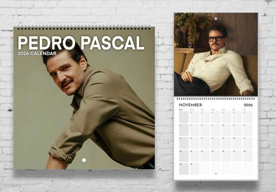 Pedro Pascal 2026 Calendar | 2026 Calendar | Celebrity Calendar | Pedro Pascal Gift | Funny Gift for Friend