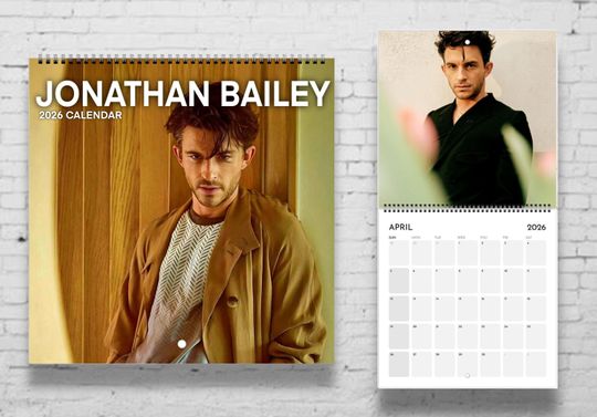 Jonathan Bailey 2026 Calendar | 2026 Wall Calendar | Bridgerton | Wicked | Bridgerton Gift | Wicked Movie | Gift for Fans