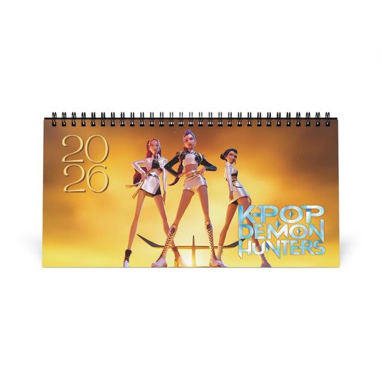 Discover KPop Demon Hunters 2026 Desk Calendar, Huntrix and Saja Boys Calendar, Yearly Planner, Home Office Decor, Gift for Fans, Desk Accessory
