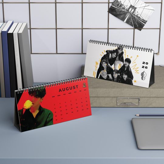 BTS 2026 Desk Calendar : KPOP Gifts Album Jimin V Taehyung Suga J Hope Rm Jin Jungkook Bangtan New Year