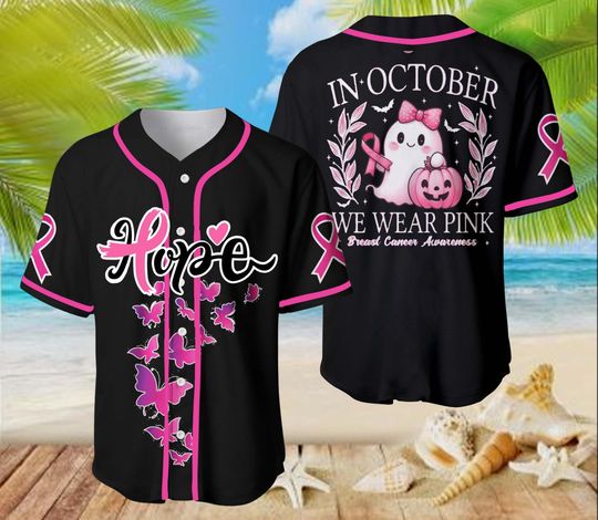 Breast Cancer Baseball Jersey, Breast Cancer Gift