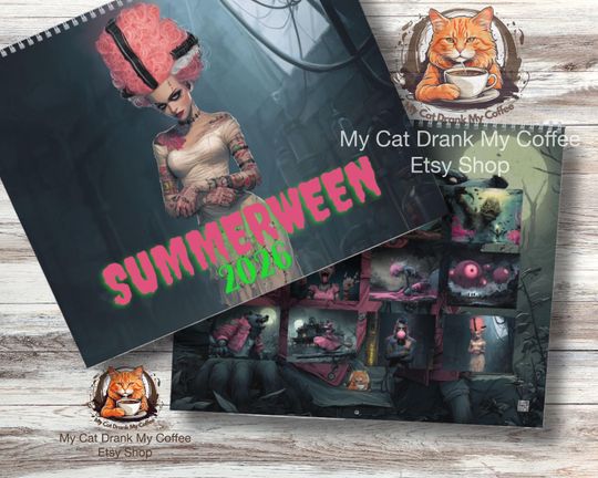 Discover Summerween 2026 Calendar: Punk Rock Monster Art, Retro Rockabilly Vibes