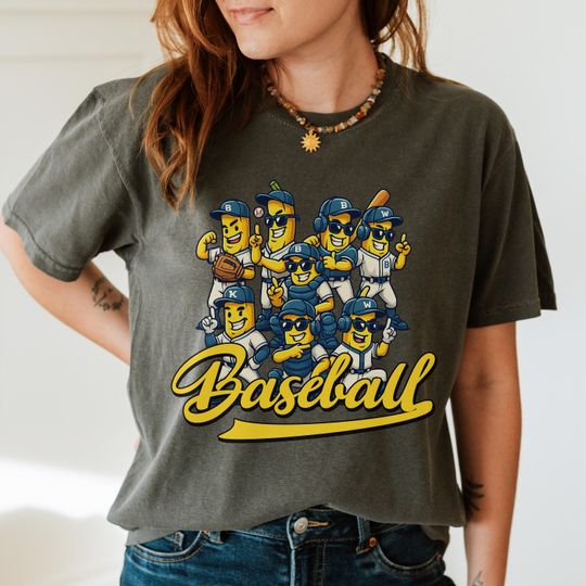Bananas Baseball Team Shirt, Funny Mascot Squad Tee, Comfort Colors Game Day T-Shirt, Softball Mom Gift, Savannah Bananas Fan Unisex Top