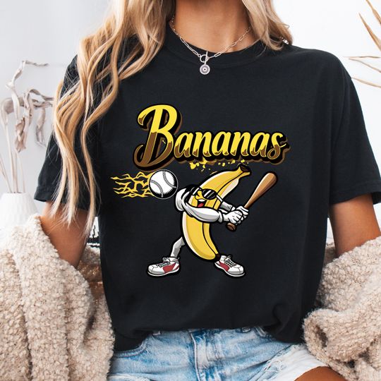 Discover Bananas Baseball Shirt: Funny Sports Team Mascot Tee