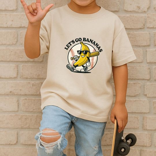 Discover Funny Banana Baseball T-Shirt: Sports Mascot Hip Hop Tee