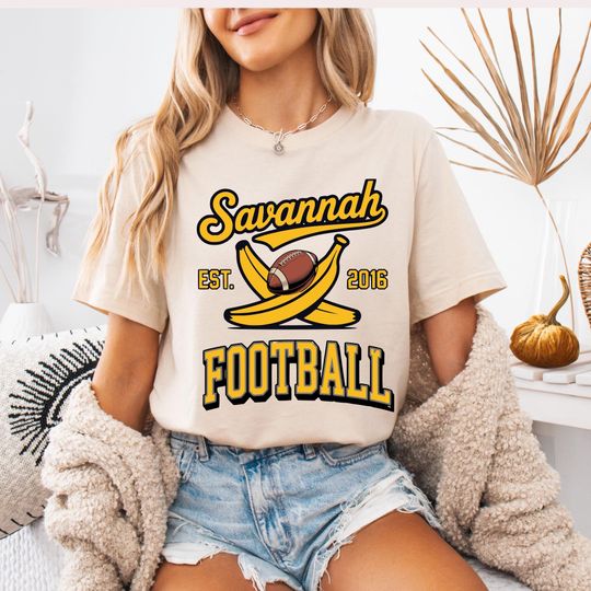 Retro Savannah Bananas Football T-Shirt: Unisex Soft Cotton Tee
