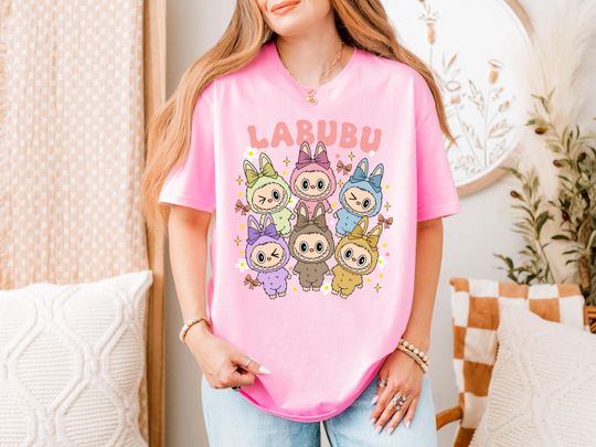 Funny Labubu T-shirt, Cute Labubu Fan Tee, Gift For Labubu Fans, Labubu Clothes