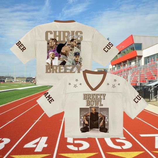 Discover Chris Brown Crop top Football Jersey, Personalized Breezy Bowl Crop top Jersey, Chris Brown Fans, Summer 2025 Breezy Bowl XX, Breezy XX Tour