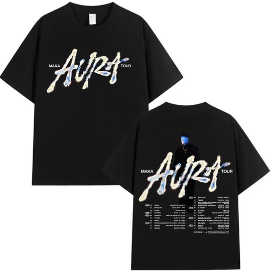 Discover Rapper Maka 2025 Aura Tour Merch T-shirts Men Women Fashion Vintage T-shirt Casual Cotton O-Neck Short Sleeve T Shirt Streetwear