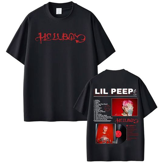Rapper Lil Peep Crybaby Hellboy T-shirt Men's Women Clothing Fashion Hip Hop T Shirt