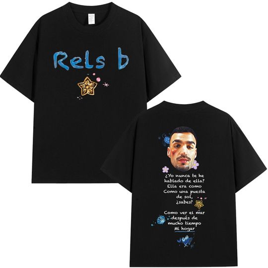 Discover Rapper Rels B Graphic T-shirt Harajuku Fashion Hip Hop Pop Music Album T Shirts Men Women High Quality Cotton Oversized T-shirts