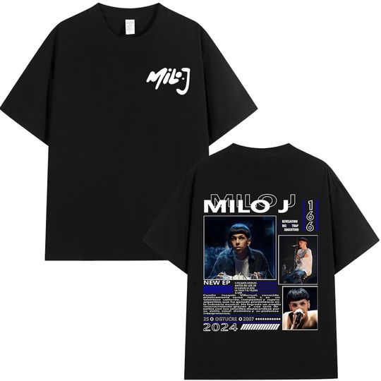 Discover Rapper Milo J 166 Album Merch T Shirts Men Women Clothing Fashion Hip Hop T-shirt Cotton Casual Short Sleeve T-shirts Streetwear